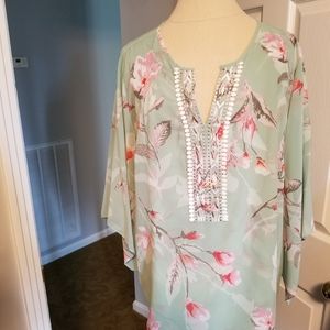 Belle by Kim Gravel floral blouse.